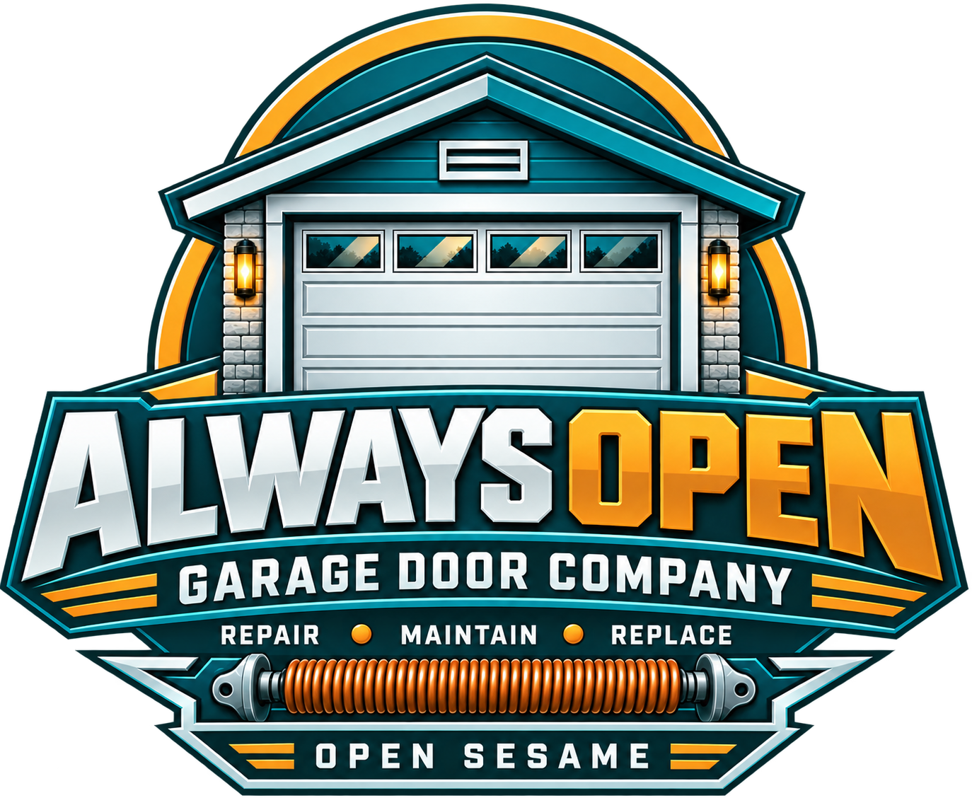 Always Open Garage Door Company badge
